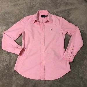 Polo by Ralph Lauren, Women’s Medium, Classic “Custom Fit” Oxford Shirt, Pink